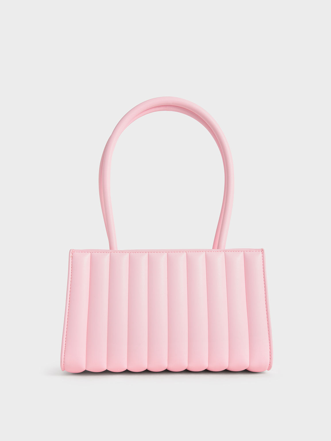 Light Pink Pleated Double Handle Tote ...